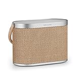 Bang & Olufsen Beosound A5 - Loud Wireless Home and Portable Bluetooth 360° Speaker with USB-C Cable and Integrated Qi Wireless Charging Pad - Nordic Weave