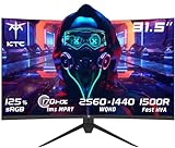 KTC Curved Gaming Monitor 32 Zoll, 170Hz, QHD 2K 1440p 2560x1440, 1ms, HDR10, Freesync & G-sync, VA 1500R Rahmenlos PC Bildschirm, 125% sRGB, Blaulicht Reduktion, DP1.4, HDMI2.0, USB, H32S17