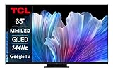 TCL 65C935 65 Zoll 164cm QLED Mini-LED Fernseher, 4K UHD, Google TV, HDR Extreme, 2500nits, 144Hz VRR, 120Hz Motion Clarity, Dolby Vision & Atmos, 2.1.2 ONKYO Soundbar, Sprachsteuerung