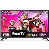 CHIQ L40G5NV 40-Zoll Roku TV, FHD Smart-TV-Gerät, HDR10, Works with Alexa, DVB-T2/T/C/S/S2, Unterstützt Apple Air-Play, Google Assistant, Apple TV+, Prime Video, USB2.0, Neu 2023