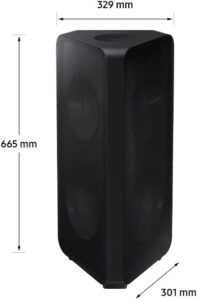 Samsung Sound Tower MX-ST50B Test - Maße