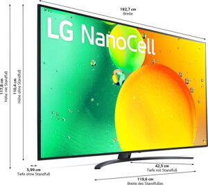 LG 86NANO769QA Test - Maße