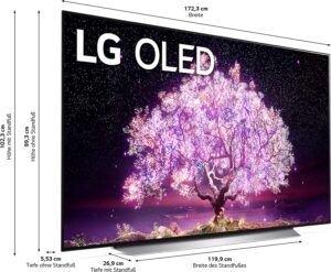 LG OLED77C17LB Test - Maße